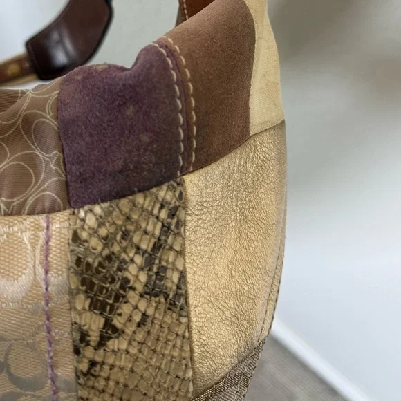 Vintage Coach Y2K Patchwork Shoulder Bag - Picture 4 of 13